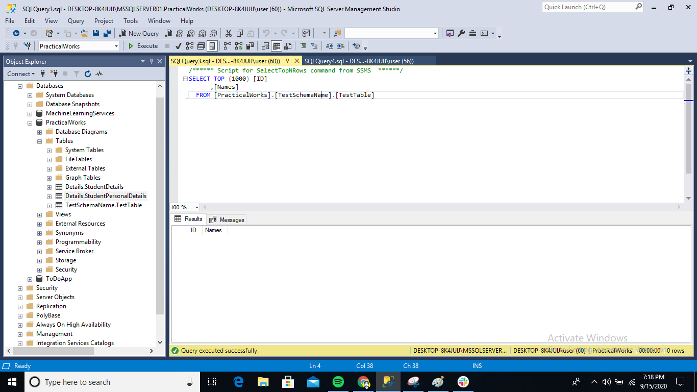 Pinned tabs in SQL Server Management Studio (SSMS) – Learn With Sundar
