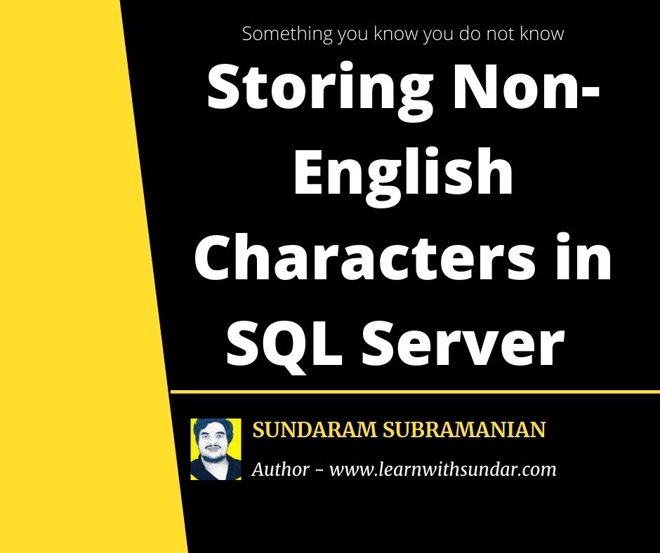 How to Store non-English Characters in SQL&nbsp;Server