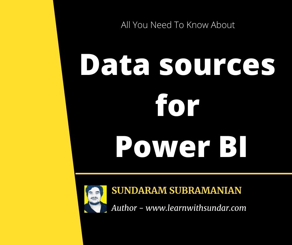 Data sources for the Power&nbsp;BI